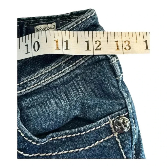 Miss Me Girls' Bermuda Denim Shorts Size 10 Blue Distressed Casual - Picture 5 of 7